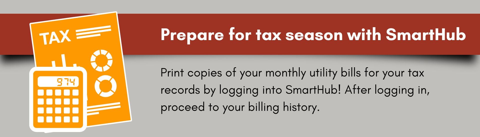 Taxes and SmartHub Information